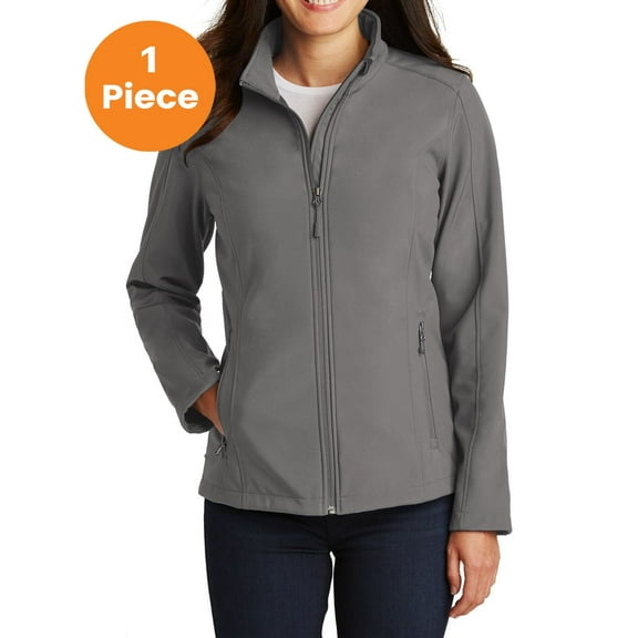 Port Authority L317 Ladies Core Soft Shell Jacket, Deep Smoke, XL, Womens Hoodies
