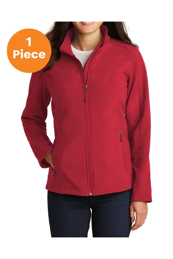 L317 Ladies Core Soft Shell Jacket, Rich Red, 3XL, Womens Hoodies
