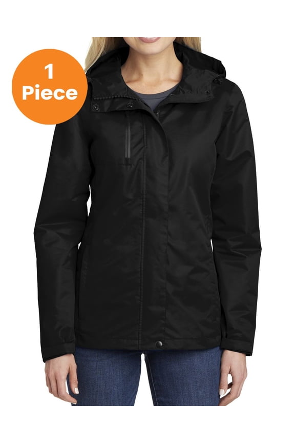 L331 Ladies All-Conditions Jacket , Black, XL, Womens Sweatshirts & Hoodies