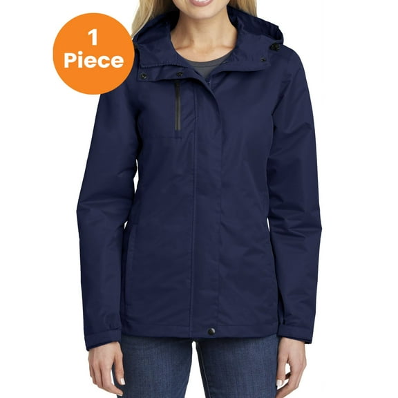 Port Authority L331 Ladies All-Conditions Jacket , True Navy, S, Womens Fleece Jackets