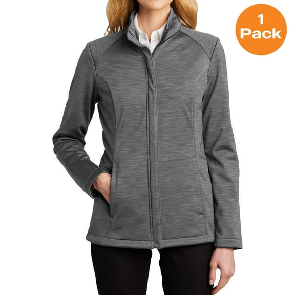 Port Authority L339 Ladies Stream Soft Shell Jacket, Graphite Heather, L, Womens Coats
