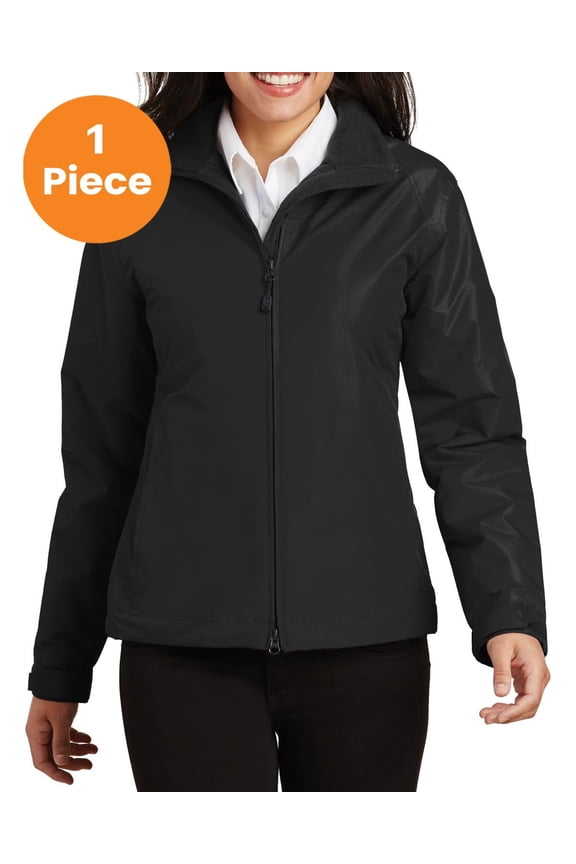 L354 Ladies Challenger Jacket , True Black/True Black, L, Womens Outdoor Jackets & Outerwear