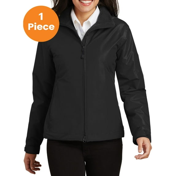 Port Authority L354 Ladies Challenger Jacket , True Black/True Black, XS, Womens Coats