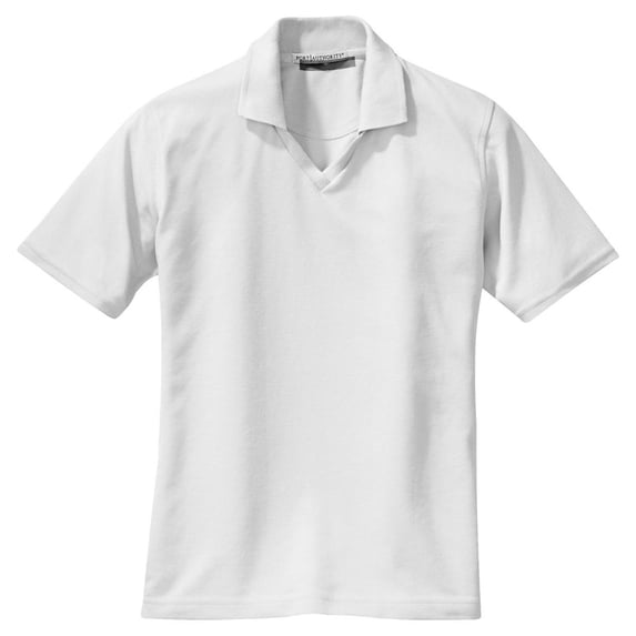 Port Authority L455 Ladies Moisture Free Polo Shirt - White - 4X-Large