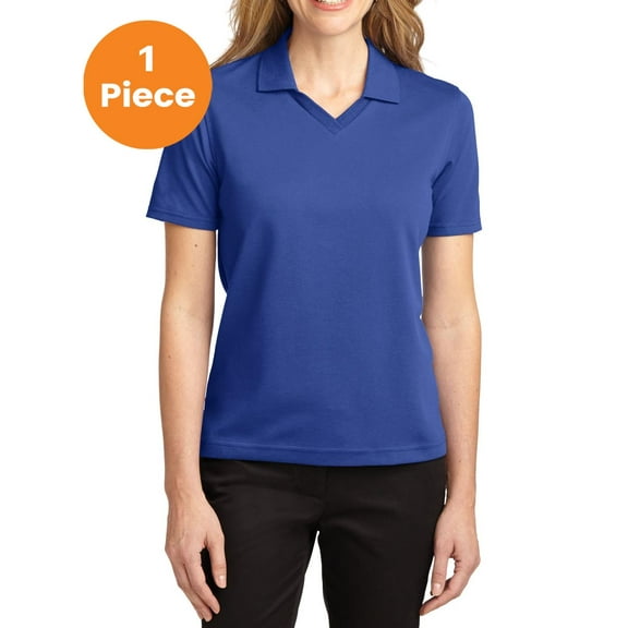 Port Authority L455 Ladies Rapid Dry Polo, Royal, XL, Womens Polo Shirts