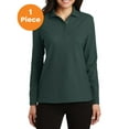 thumbnail image 1 of Port Authority L500LS Ladies Long Sleeve Silk Touch Polo , Dark Green, 4XL, Womens Polo Shirts, 1 of 1