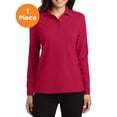 thumbnail image 1 of Port Authority L500LS Ladies Long Sleeve Silk Touch Polo , Red, XS, Womens Polo Shirts, 1 of 1