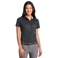 thumbnail image 1 of Port Authority L508 Ladies Short Sleeve Shirt - Classic Navy/Light Stone - Large, 1 of 2