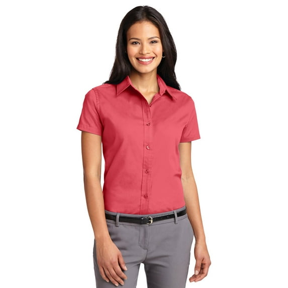 Port Authority L508 Ladies Short Sleeve Shirt - Hibiscus - 6X-Large