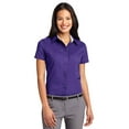 thumbnail image 1 of Port Authority L508 Ladies Short Sleeve Shirt - Purple/Light Stone - 6X-Large, 1 of 2