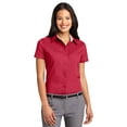 thumbnail image 1 of Port Authority L508 Ladies Short Sleeve Shirt - Red/Light Stone - 5X-Large, 1 of 2