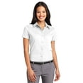thumbnail image 1 of Port Authority L508 Ladies Short Sleeve Shirt - White/Light Stone - 2X-Large, 1 of 2