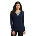 thumbnail image 1 of Port Authority L515 Ladies Modern Stretch Cotton Cardigan, True Navy, 4XL, 1 of 2