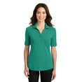 thumbnail image 1 of Port Authority L5200 Ladies Silk Touch Interlock Performance Polo, Verdant Green, L, 1 of 1