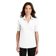 thumbnail image 1 of Port Authority L5200 Ladies Silk Touch Interlock Performance Polo, White, L, 1 of 1