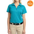 thumbnail image 1 of Port Authority L527 Ladies Tech Pique Polo, Deep Teal Blue, L, Womens Tops, 1 of 1