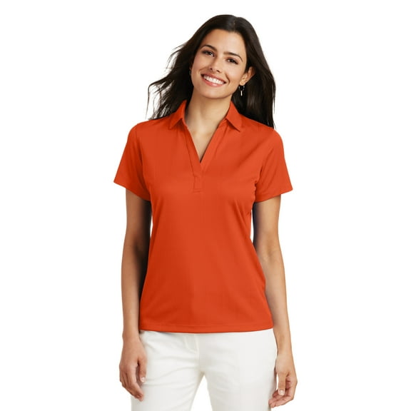 Port Authority L528 Ladies Fine Jacquard Polo, Womens Polo Shirts