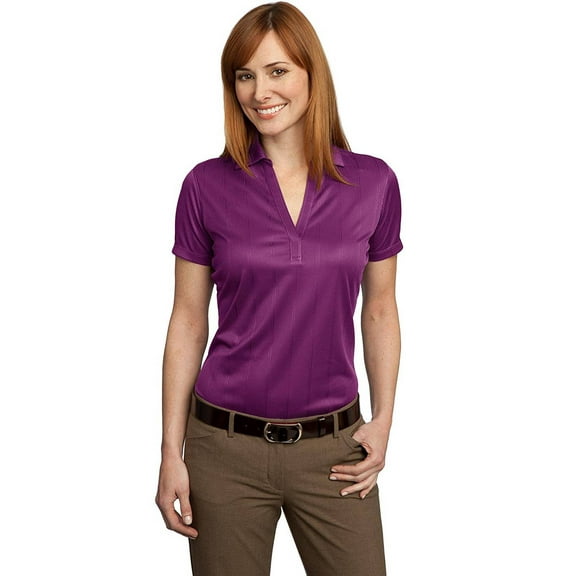 Port Authority L528 Ladies Performance Fine Jacquard Polo, Grey Smoke, 4XL, Womens Polo Shirts