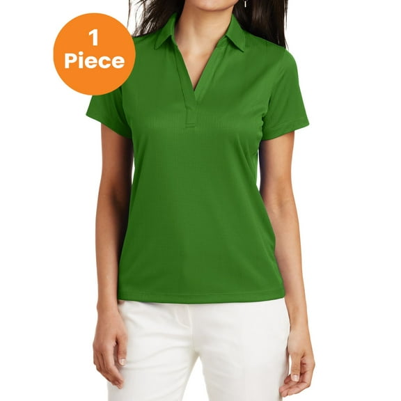 Port Authority L528 Ladies Performance Fine Jacquard Polo, Vine Green, L, Womens Polo Shirts