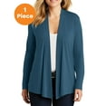 thumbnail image 1 of Port Authority L5430 Ladies Concept Knit Cardigan, Dusty Blue, XS, Cardigans for Women, 1 of 1