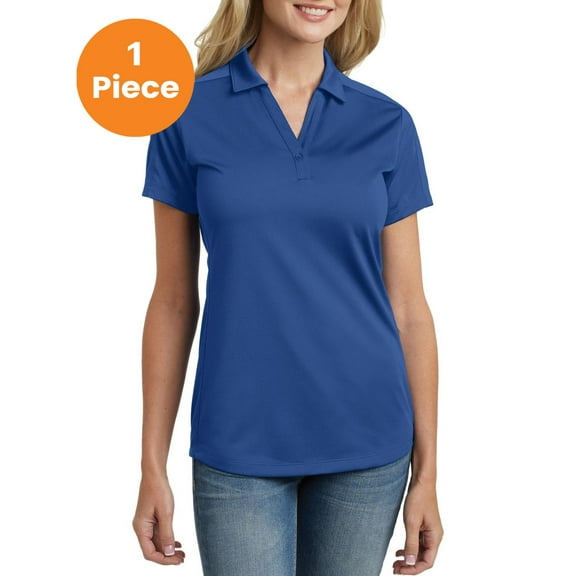 Port Authority L569 Ladies Diamond Jacquard Polo , True Blue, 4XL, Womens Polo Shirts