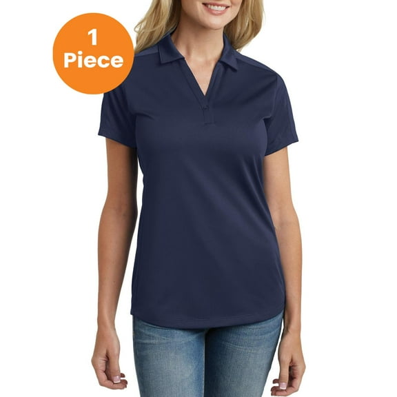 Port Authority L569 Ladies Diamond Jacquard Polo , True Navy, 3XL, Plus Size Tops