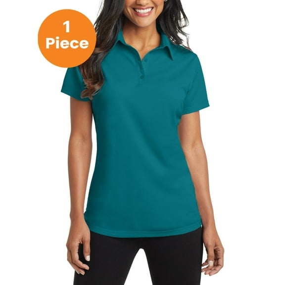 Port Authority L571 Ladies Dimension Polo, Dark Teal, 3XL, Plus Size Tops