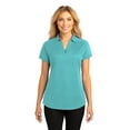 thumbnail image 1 of Port Authority L574 Ladies Digi Heather Performance Polo, Maui Blue, L, 1 of 4