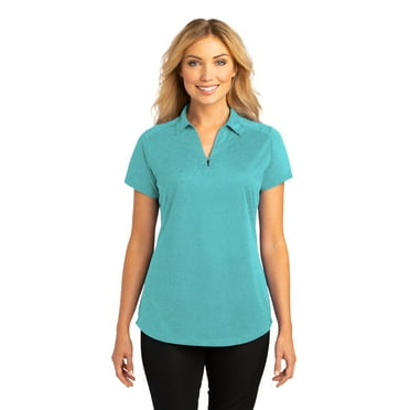 Port Authority L574 Ladies Digi Heather Performance Polo, Maui Blue, M