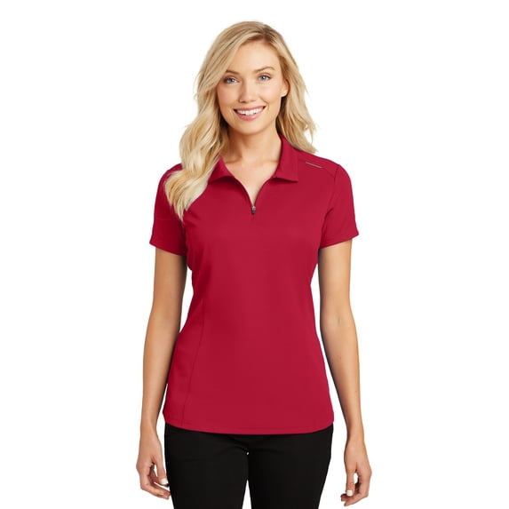 Port Authority L580 Ladies Pinpoint Mesh Polo, Rich Red, 4XL
