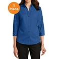 thumbnail image 1 of Port Authority L665 Ladies 3/4 Sleeve SuperPro Twill Shirt, True Blue, 4XL, Plus Size Tops, 1 of 1
