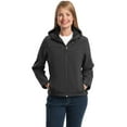 thumbnail image 1 of Port Authority L706 Ladies Textured Hooded Soft Shell Jacket, Womens Coats, 1 of 1