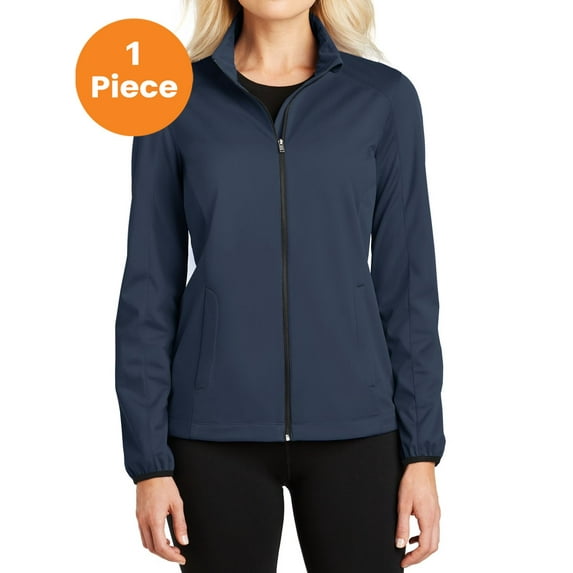 Port Authority L717 Ladies Active Soft Shell Jacket, Dress Blue Navy, 3XL, Womens Coats