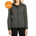 thumbnail image 1 of Port Authority L717 Ladies Active Soft Shell Jacket, Grey Steel, 4XL, Plus Size Activewear, 1 of 1
