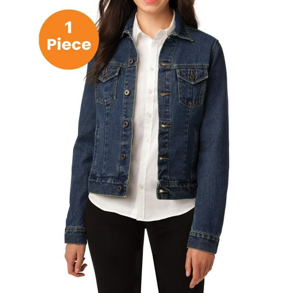 Port Authority L7620 Ladies Denim Jacket, Denim Blue, 4XL, Womens Coats