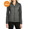thumbnail image 1 of Port Authority L787 Ladies Hybrid Soft Shell Jacket , Smoke Grey/ Grey Steel, S, Womens Fleece Jackets, 1 of 1
