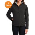 thumbnail image 1 of Port Authority L790 Ladies Glacier Soft Shell Jacket, Black/Chrome, XS, Womens Coats, 1 of 1