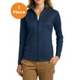 thumbnail image 1 of Port Authority L805 Ladies Vertical Texture Full-Zip Jacket, Regatta Blue/ Iron Grey, M, Womens Coats, 1 of 1