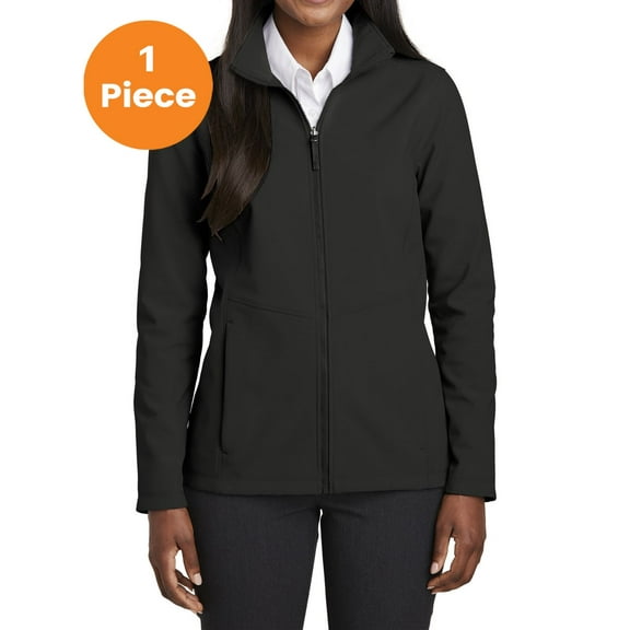 Port Authority L901 Ladies Collective Soft Shell Jacket, Deep Black, S, Womens Coats