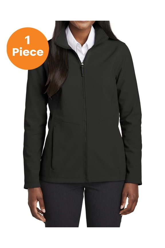 L901 Ladies Collective Soft Shell Jacket, Deep Black, XL, Womens Coats