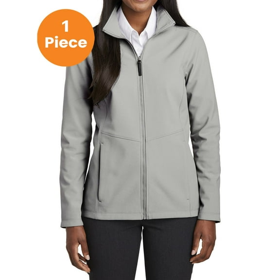 Port Authority L901 Ladies Collective Soft Shell Jacket, Gusty Grey, M, Womens Coats