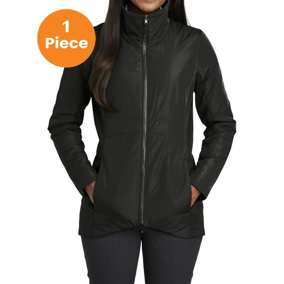 Port Authority L902 Ladies Collective Insulated Jacket , Deep Black, M, Womens Coats