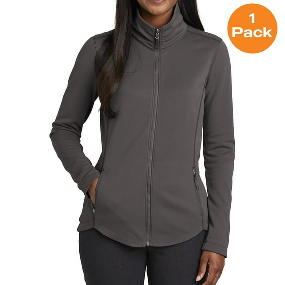 Port Authority L904 Ladies Collective Smooth Fleece Jacket, Graphite, XXL, Womens Fleece Jackets