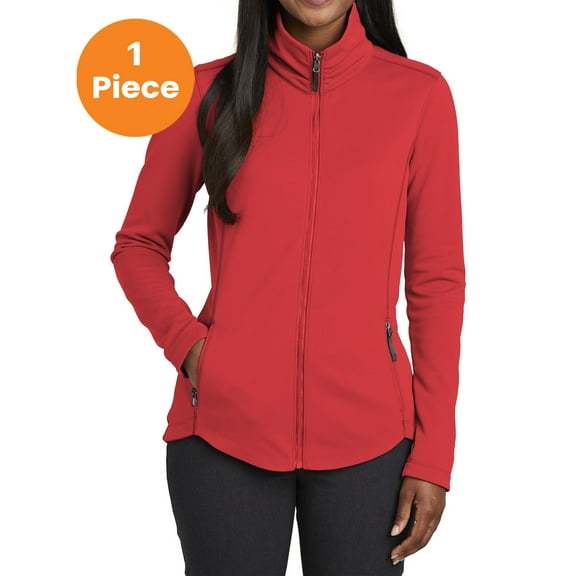 Port Authority L904 Ladies Collective Smooth Fleece Jacket, Red Pepper, M, Womens Fleece Jackets
