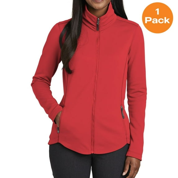 Port Authority L904 Ladies Collective Smooth Fleece Jacket, Red Pepper, XXL, Womens Fleece Jackets