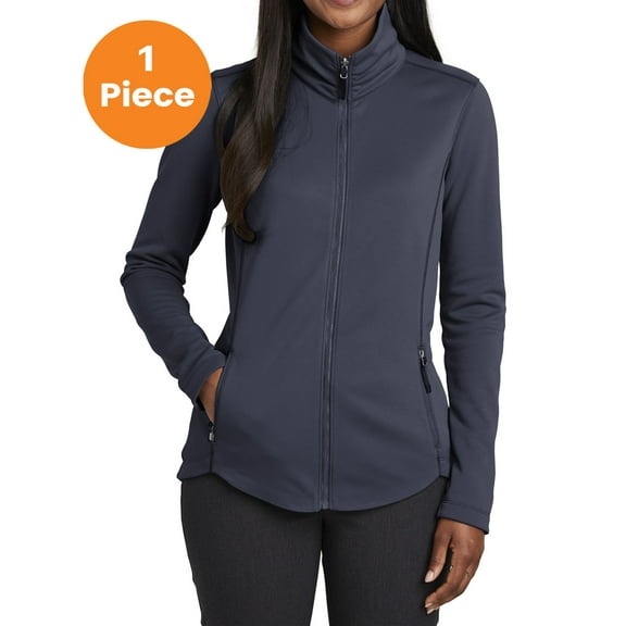 Port Authority L904 Ladies Collective Smooth Fleece Jacket, River Blue, L, Womens Fleece Jackets