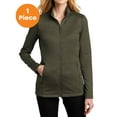 thumbnail image 1 of Port Authority L905 Ladies Cozy Fleece Jacket, Deep Olive Heather, S, Womens Fleece Jackets, 1 of 1