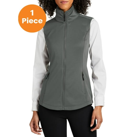 Port Authority L906 Ladies Collective Smooth Fleece Vest, Graphite, M, Coats & Jackets
