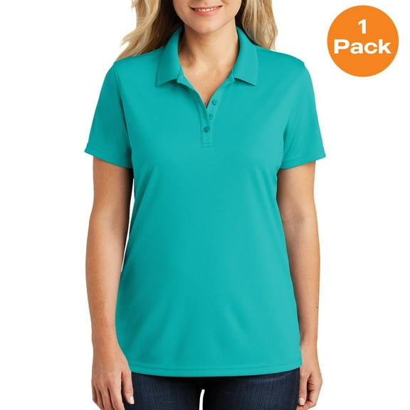 Port Authority LK110 Dry Zone UV Micro-Mesh Polo, Aquamarine, 3XL, Women's Polos