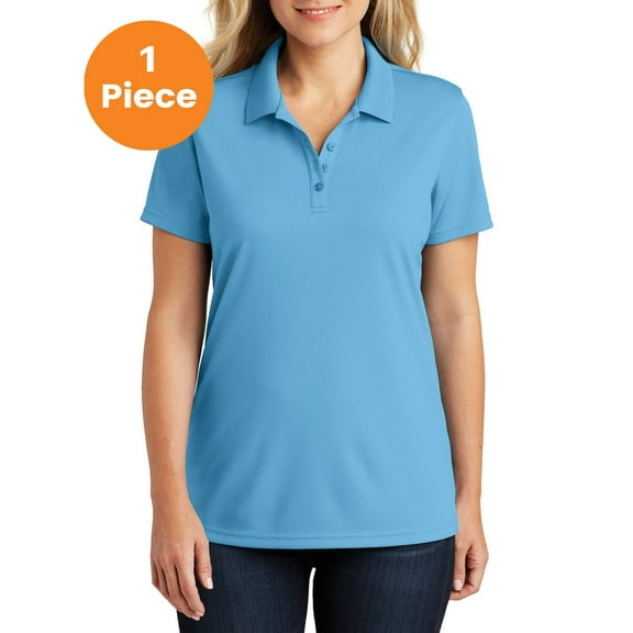 Port Authority LK110 Dry Zone UV Micro-Mesh Polo, Carolina Blue, 3XL, Womens Polo Shirts